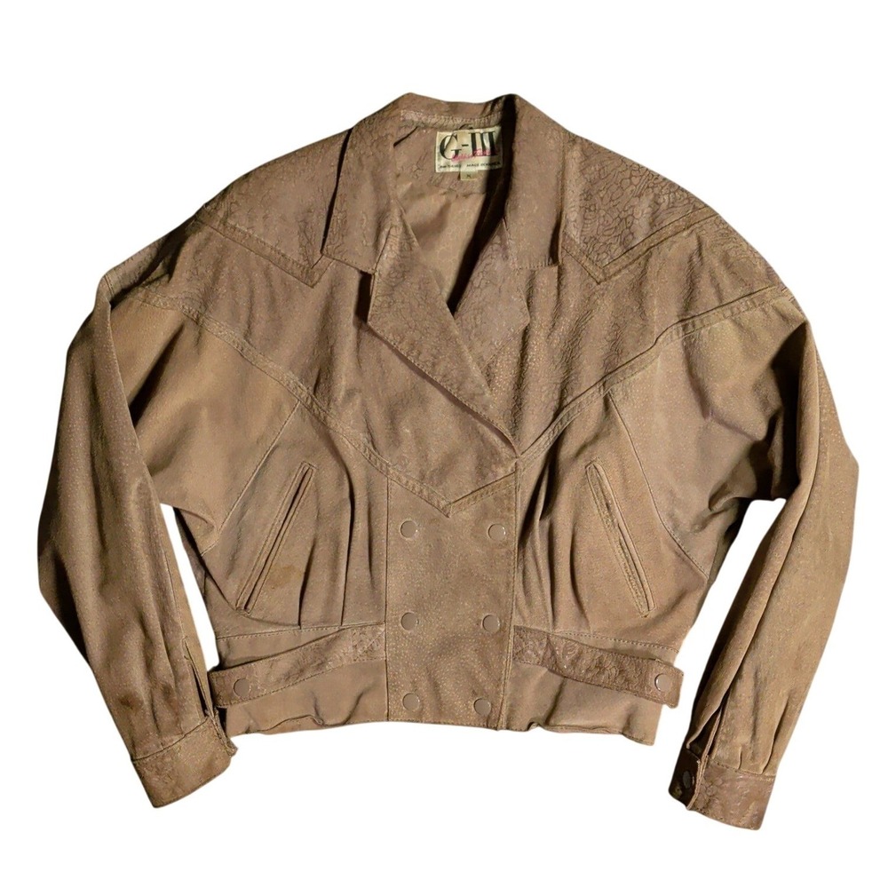 Vintage G-III Leather Jacket Womens Size M Biker Chick Global Identity Cropped